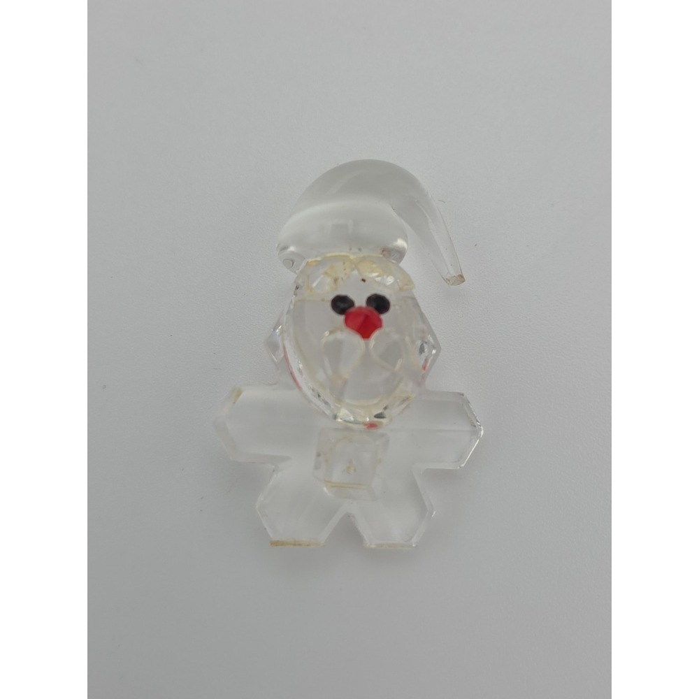 Vintage CFL Santa Claus Crystal Glass Figurine